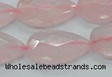 CRQ90 15.5 inches 20*30mm faceted teardrop natural rose quartz beads