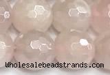 CRQ912 15 inches 10mm faceted round AB-color rose quartz beads