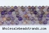 CRU1013 15.5 inches 8mm round mixed rutilated quartz beads