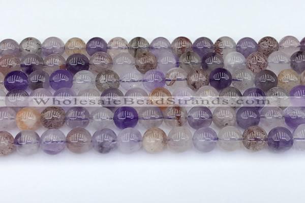 CRU1013 15.5 inches 8mm round mixed rutilated quartz beads