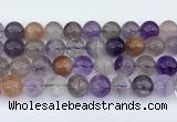 CRU1014 15.5 inches 10mm round mixed rutilated quartz beads