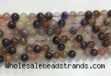 CRU1031 15.5 inches 8mm round mixed rutilated quartz beads wholesale