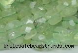 CRU120 15.5 inches 10*10mm faceted square green rutilated quartz beads