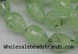 CRU126 15.5 inches 13*19mm faceted teardrop green rutilated quartz beads