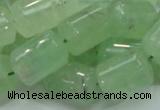 CRU134 15.5 inches 12*17mm column green rutilated quartz beads