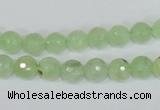 CRU200 15.5 inches 6mm faceted round green rutilated quartz beads