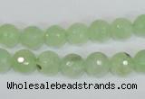 CRU202 15.5 inches 10mm faceted round green rutilated quartz beads