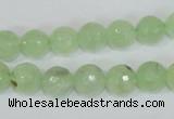 CRU203 15.5 inches 12mm faceted round green rutilated quartz beads