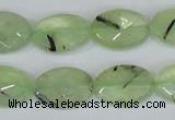 CRU207 15.5 inches 13*18mm faceted oval green rutilated quartz beads