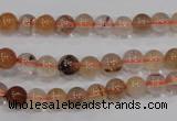 CRU452 15.5 inches 6mm round Multicolor rutilated quartz beads