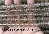 CRU631 15.5 inches 8mm round golden rutilated quartz beads