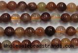 CRU651 15.5 inches 6mm round Multicolor rutilated quartz beads