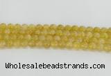 CRU660 15.5 inches 8mm round golden rutilated quartz beads