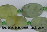 CRU784 15.5 inches 16*22mm oval green rutilated quartz beads