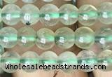 CRU810 15.5 inches 4mm round green rutilated quartz beads