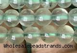 CRU811 15.5 inches 6mm round green rutilated quartz beads