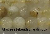 CRU926 15.5 inches 6mm round golden rutilated quartz beads wholesale