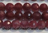 CRZ1011 15.5 inches 5.3mm - 5.8mm faceted round AAA grade ruby beads