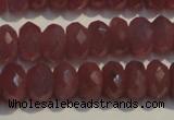 CRZ1017 15.5 inches 3*5mm faceted rondelle A grade ruby beads