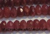 CRZ1025 15.5 inches 3*5mm faceted rondelle AA grade ruby beads