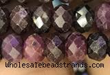 CRZ1137 15.5 inches 4*6mm faceted rondelle ruby gemstone beads