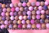 CRZ1143 15.5 inches 8mm faceted round ruby sapphire beads