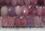 CRZ1151 15.5 inches 3.5*5.5mm faceted rondelle natural ruby beads