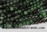 CRZ20 15.5 inches 4mm round ruby zoisite gemstone beads