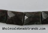 CRZ245 15.5 inches 15*20mm faceted rectangle ruby zoisite gemstone beads