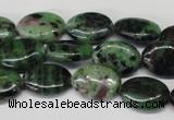 CRZ32 15.5 inches 13*18mm oval ruby zoisite gemstone beads