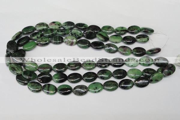 CRZ32 15.5 inches 13*18mm oval ruby zoisite gemstone beads