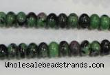 CRZ460 15.5 inches 5*8mm rondelle ruby zoisite gemstone beads