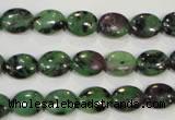 CRZ479 15.5 inches 8*10mm oval ruby zoisite gemstone beads