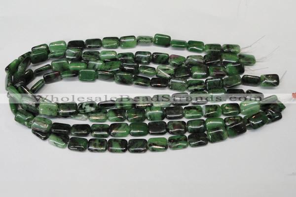 CRZ51 15.5 inches 10*14mm rectangle ruby zoisite gemstone beads