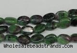 CRZ59 15.5 inches 6*8mm oval ruby zoisite gemstone beads