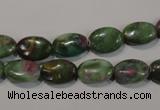 CRZ612 15.5 inches 8*12mm oval New ruby zoisite gemstone beads