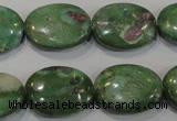 CRZ616 15.5 inches 15*20mm oval New ruby zoisite gemstone beads