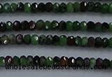 CRZ750 15.5 inches 2*2.5mm faceted rondelle ruby zoisite beads