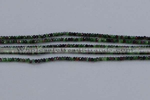 CRZ750 15.5 inches 2*2.5mm faceted rondelle ruby zoisite beads