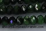 CRZ754 15.5 inches 5*8mm faceted rondelle ruby zoisite beads