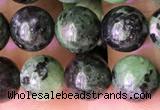 CRZ772 15.5 inches 8mm round ruby zoisite beads wholesale