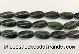 CRZ797 15.5 inches 15*30mm twisted oval ruby zoisite gemstone beads