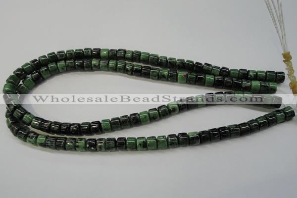 CRZ82 15.5 inches 7*8mm tyre ruby zoisite gemstone beads