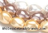 CSB04 16 inches 16*20mm nugget shell pearl beads Wholesale