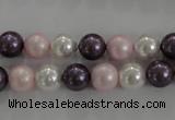 CSB1037 15.5 inches 8mm round mixed color shell pearl beads