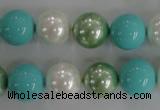 CSB1114 15.5 inches 12mm round mixed color shell pearl beads