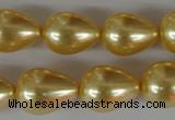 CSB113 15.5 inches 15*19mm teardrop shell pearl beads wholesale