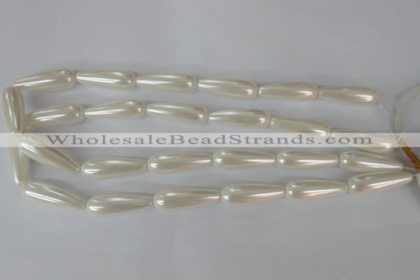 CSB116 15.5 inches 10*30mm teardrop shell pearl beads wholesale