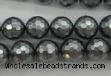 CSB1202 15.5 inches 12mm faceted round shell pearl beads