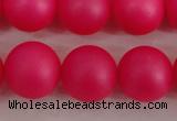 CSB1304 15.5 inches 12mm matte round shell pearl beads wholesale